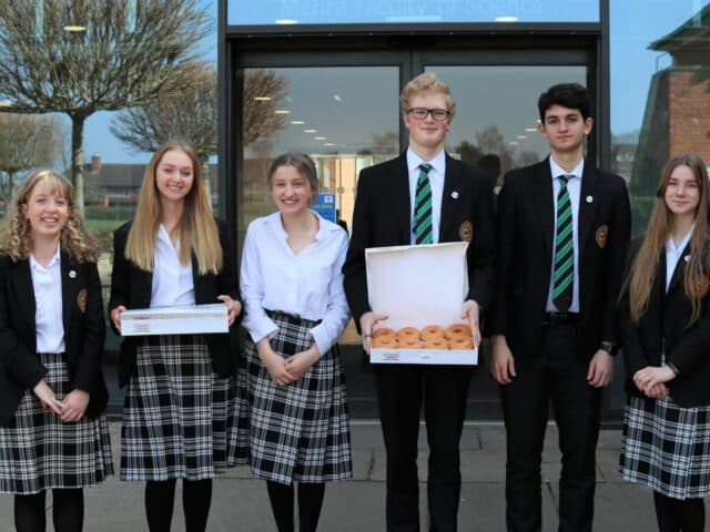 Uniting for Ukraine Badge and doughnut sale