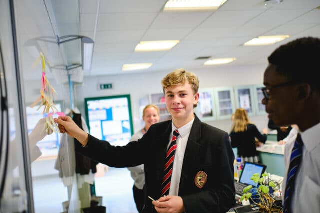 Academic boy in classroom