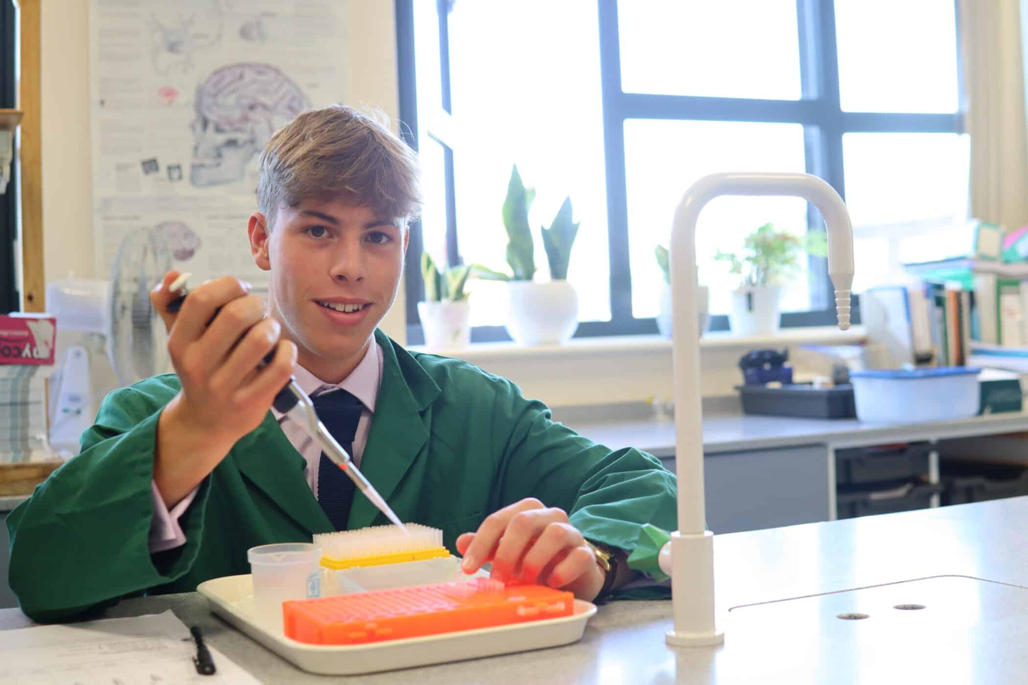 Tom With pipette Biology