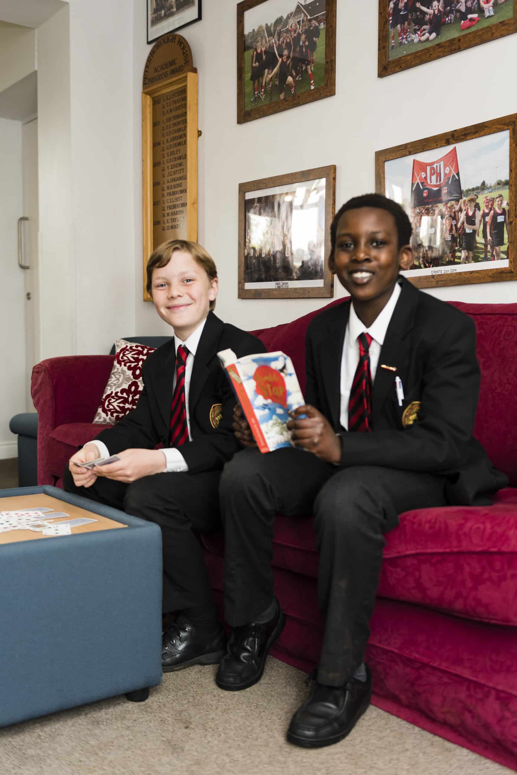 Peterborough House - Two boys reading