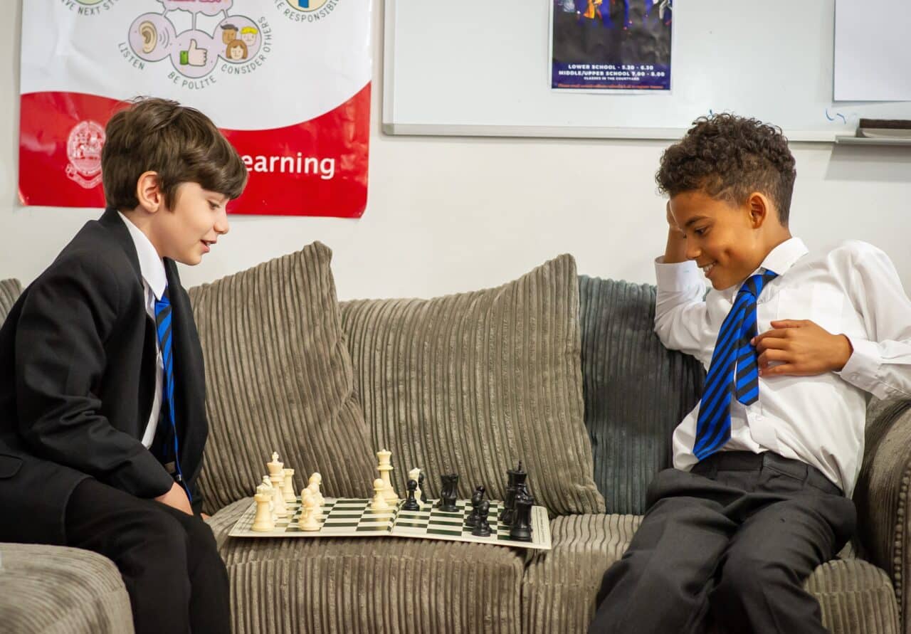 Sargants boys playing chess