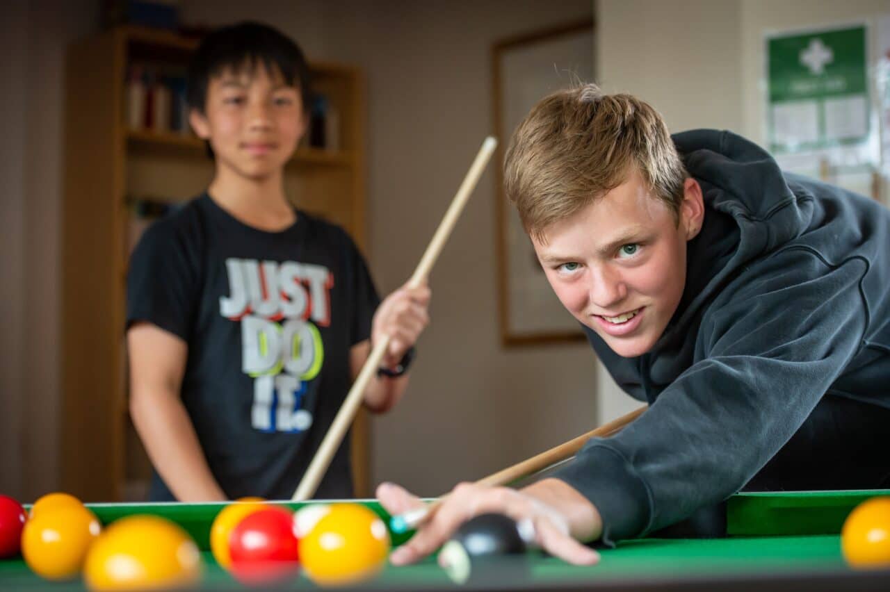 Hodges boys playing Pool