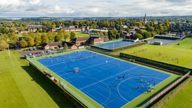 Campus aerial sports pitches