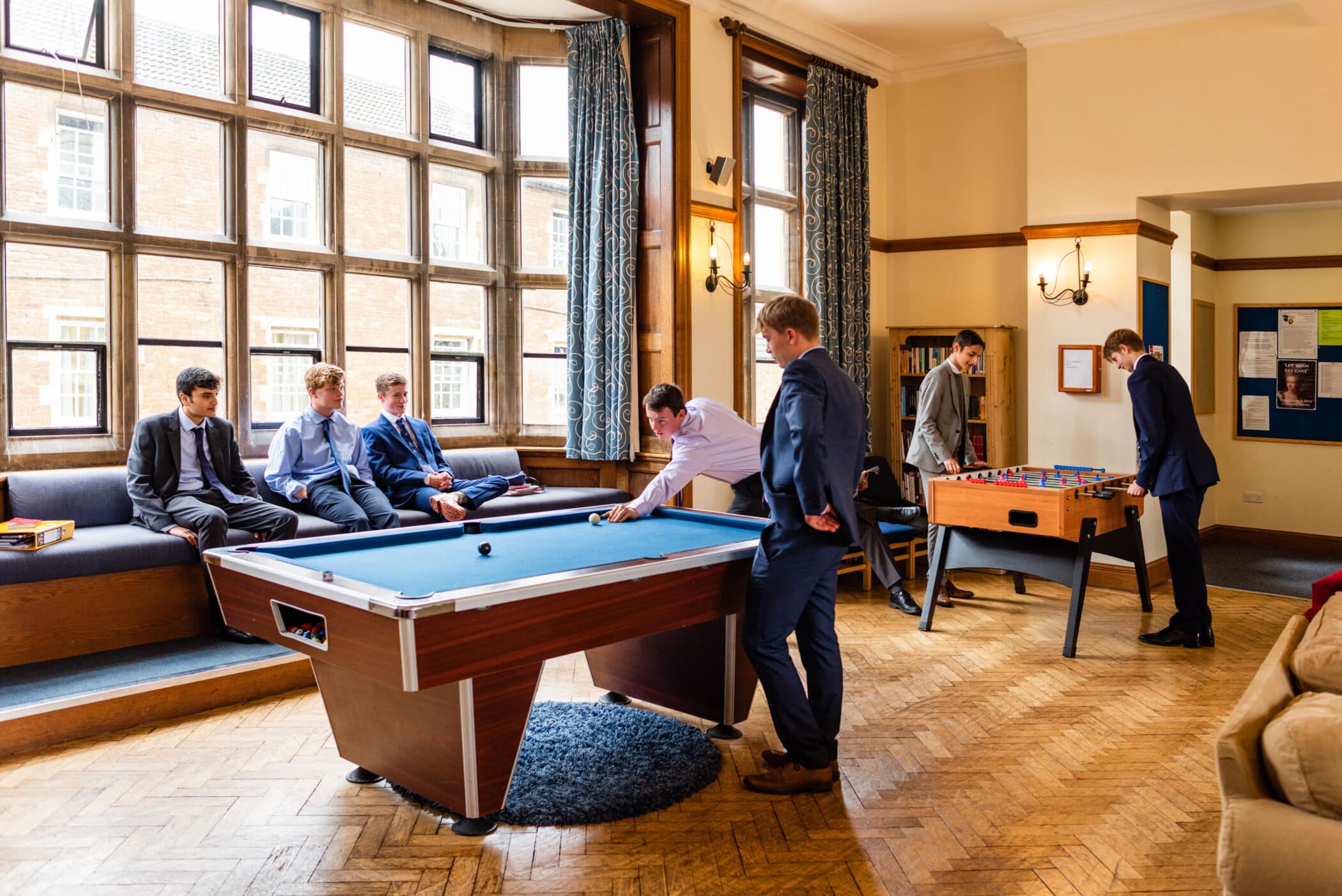 School House interior photo playing pool