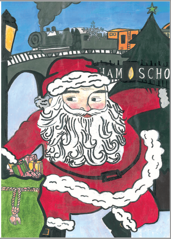 Santa Claus artwork in Oakham