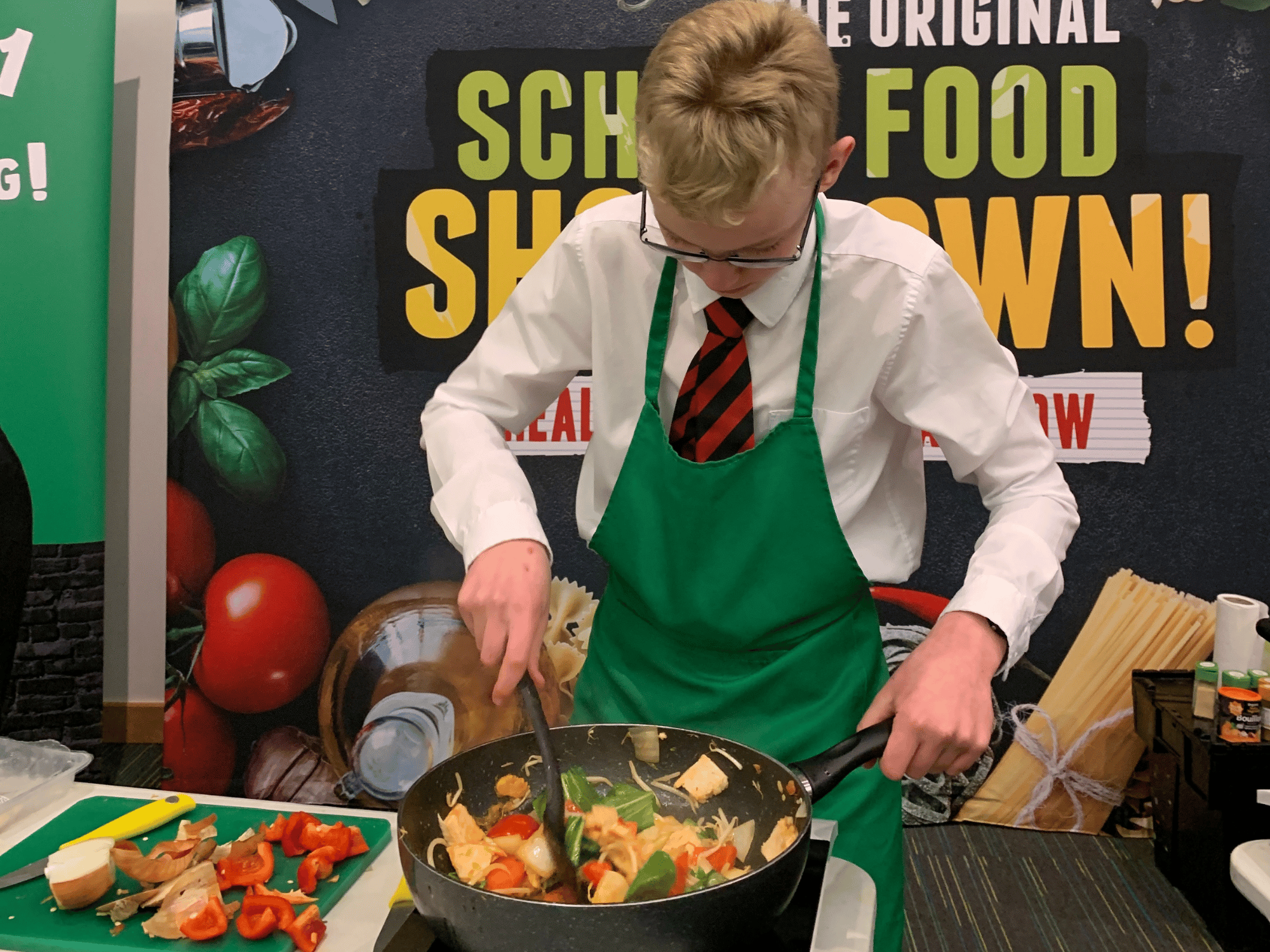 Lower School pupils cooking