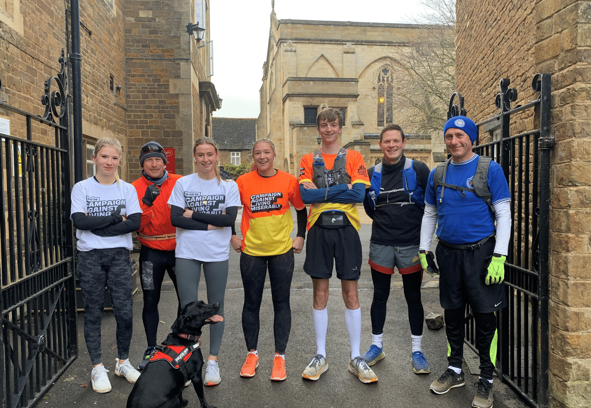 Jono and friends staff preparing for a run