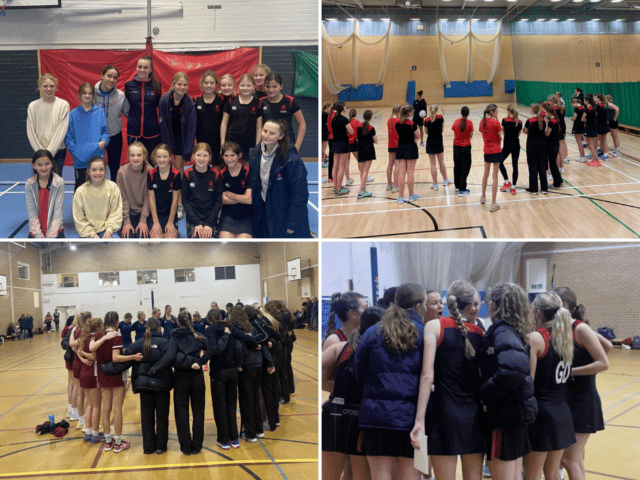 Collage of netballers