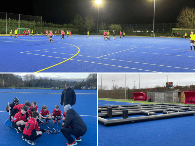 collage of hockey players at Oakham School