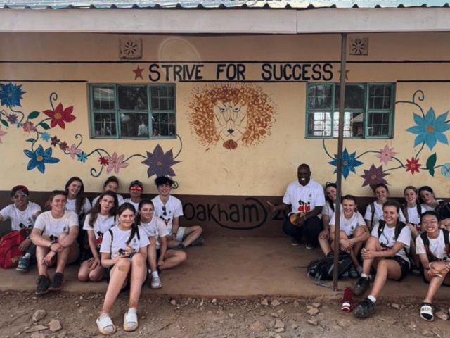 A group of pupils in Kenya in front of the school