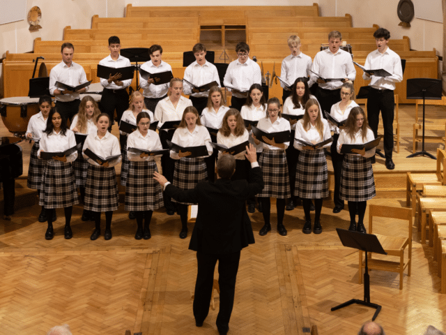 Choir sing in concert