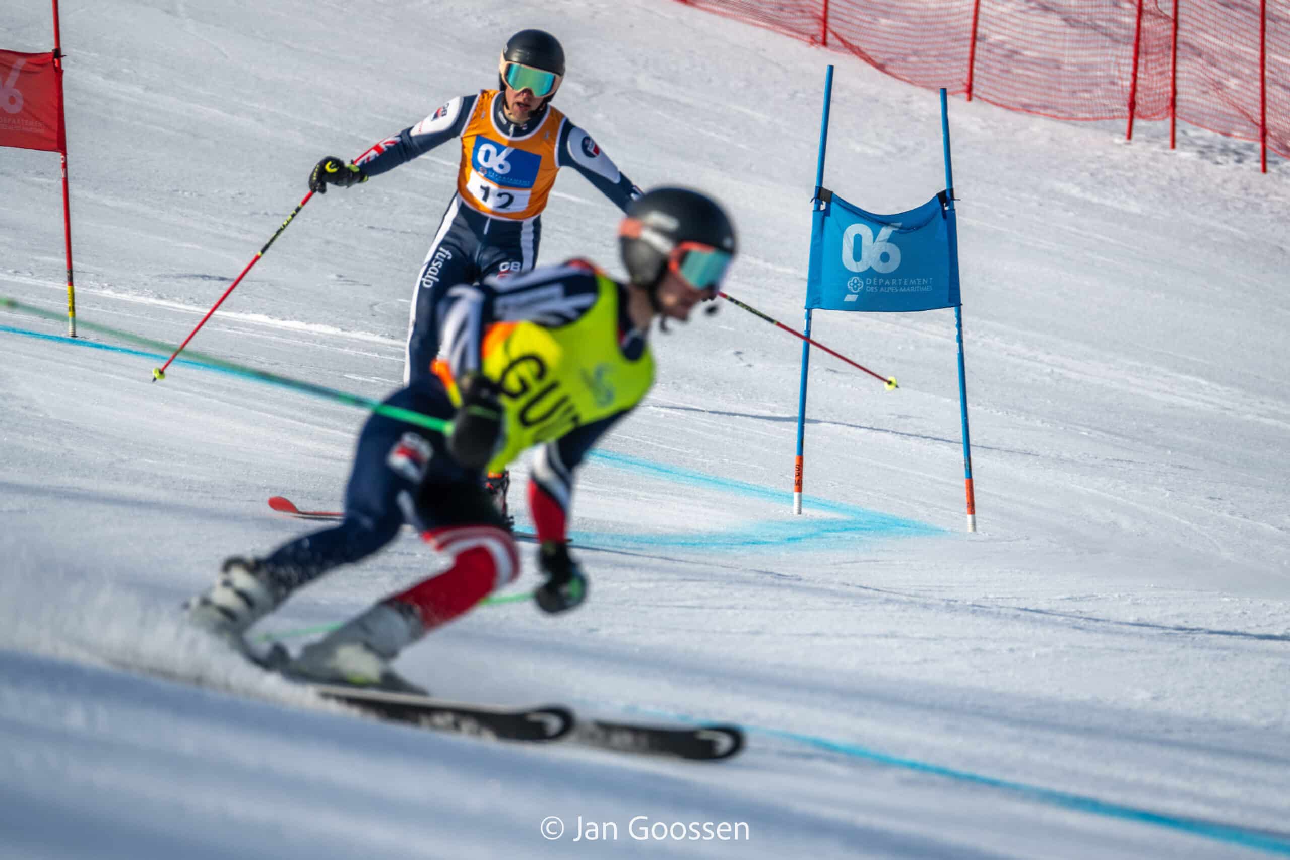 Fred Warburton skiing in preparation for the Paralympics in 2026